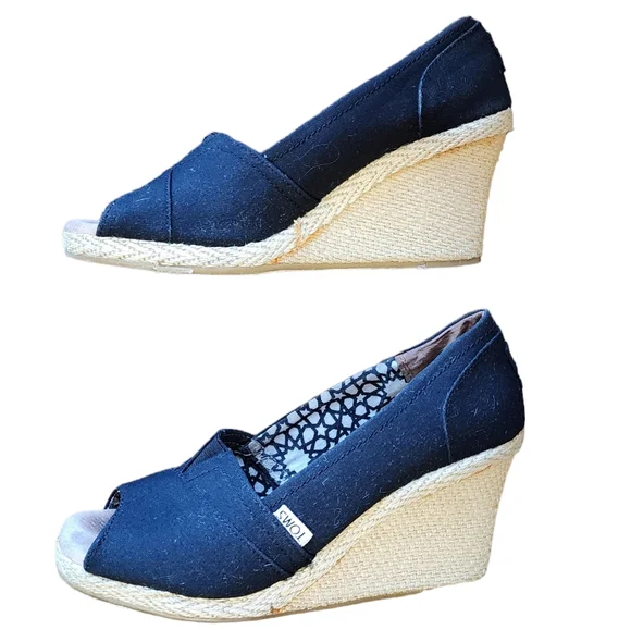 TOMS Women's Classic Espadrille Wedge Sandal, Size 8W - Picture 4 of 11